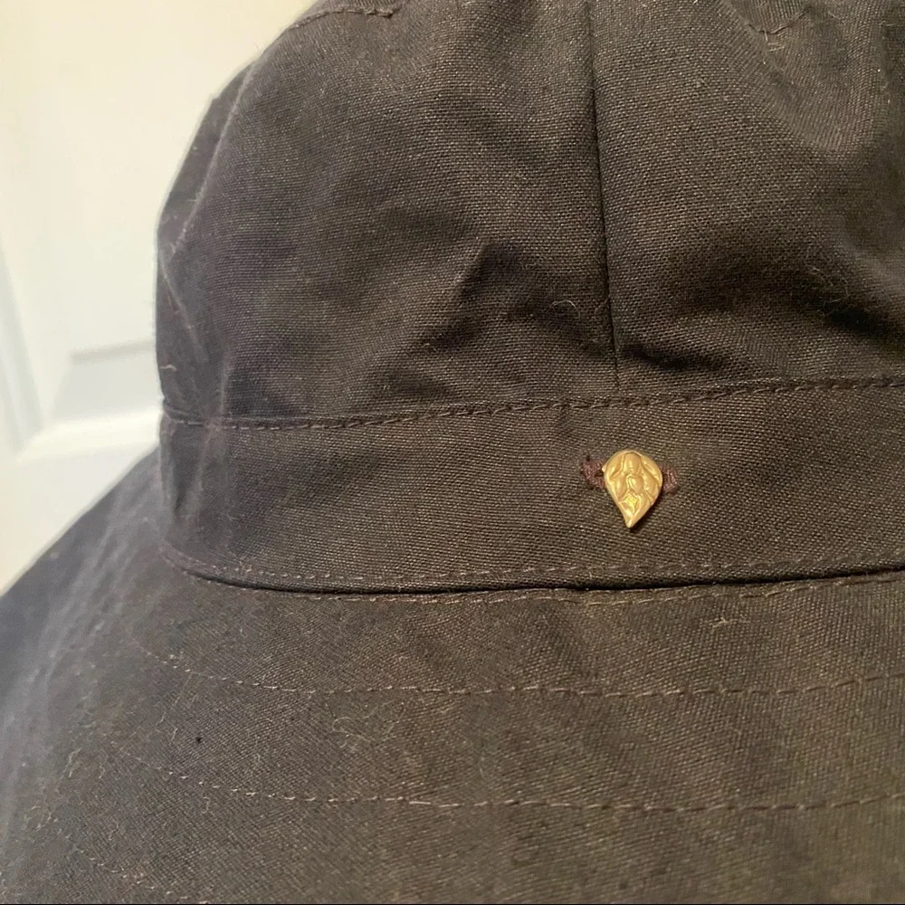 HELEN KAMINSKI HAT NAVY BLUE FABRIC WIDE BRIM SUN AUSTRALIA ONE SIZE OS
